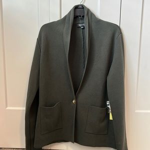 NWT Summersalt Shawl Collar Sweater Blazer, olive green, size XL